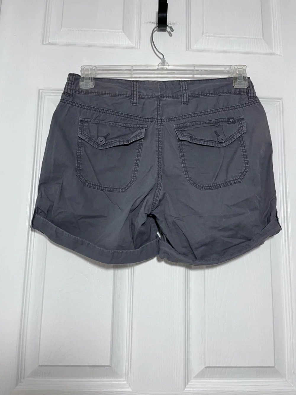 Supplies 100% Cotton Gray Drawstring Utility  Shorts - Picture 2 of 5